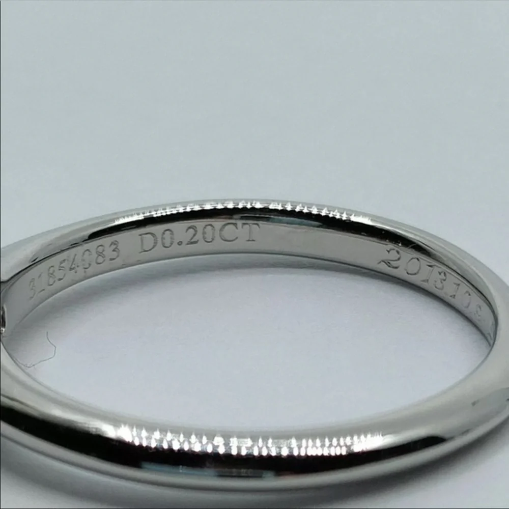 Tiffany & Co .20ct Solitaire Diamond Platinum Ring
